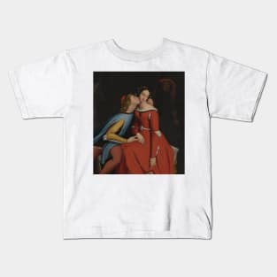 Paolo And Francesca by Jean-Auguste-Dominique Ingres Kids T-Shirt
